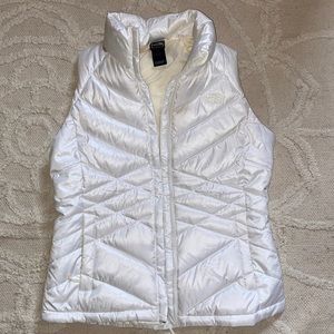 North Face White Puffer Vest